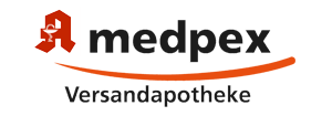 Farbiges Logo der medpex Apotheke